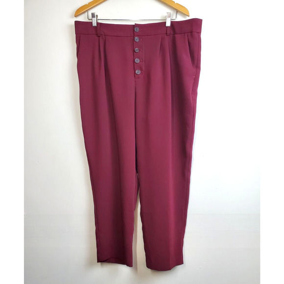 Anthropologie Womens 16 High Rise Sasha Pants Straight Leg Button Fly Pleated - Picture 15 of 15